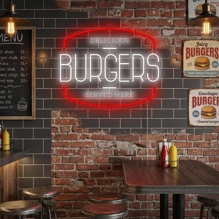 "Burgers" Neonschild
