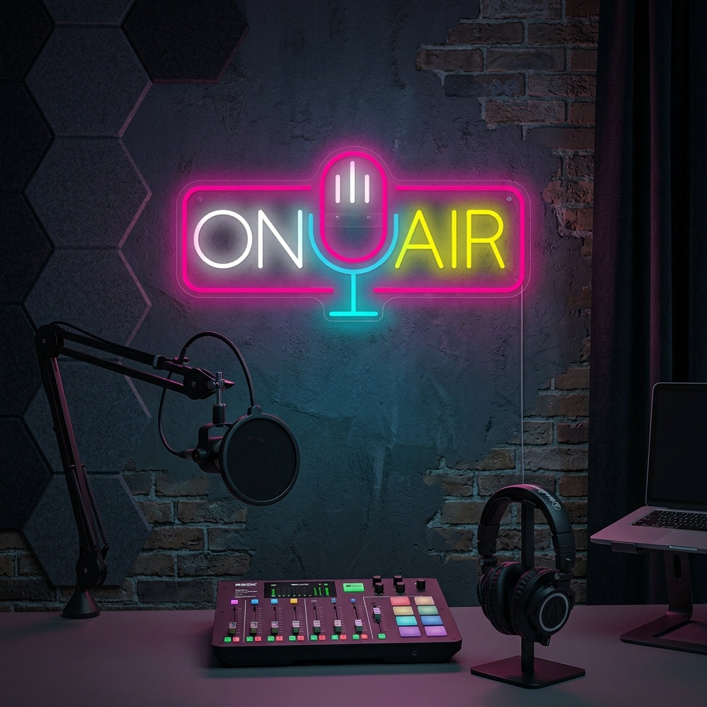 "On Air" Neonschild
