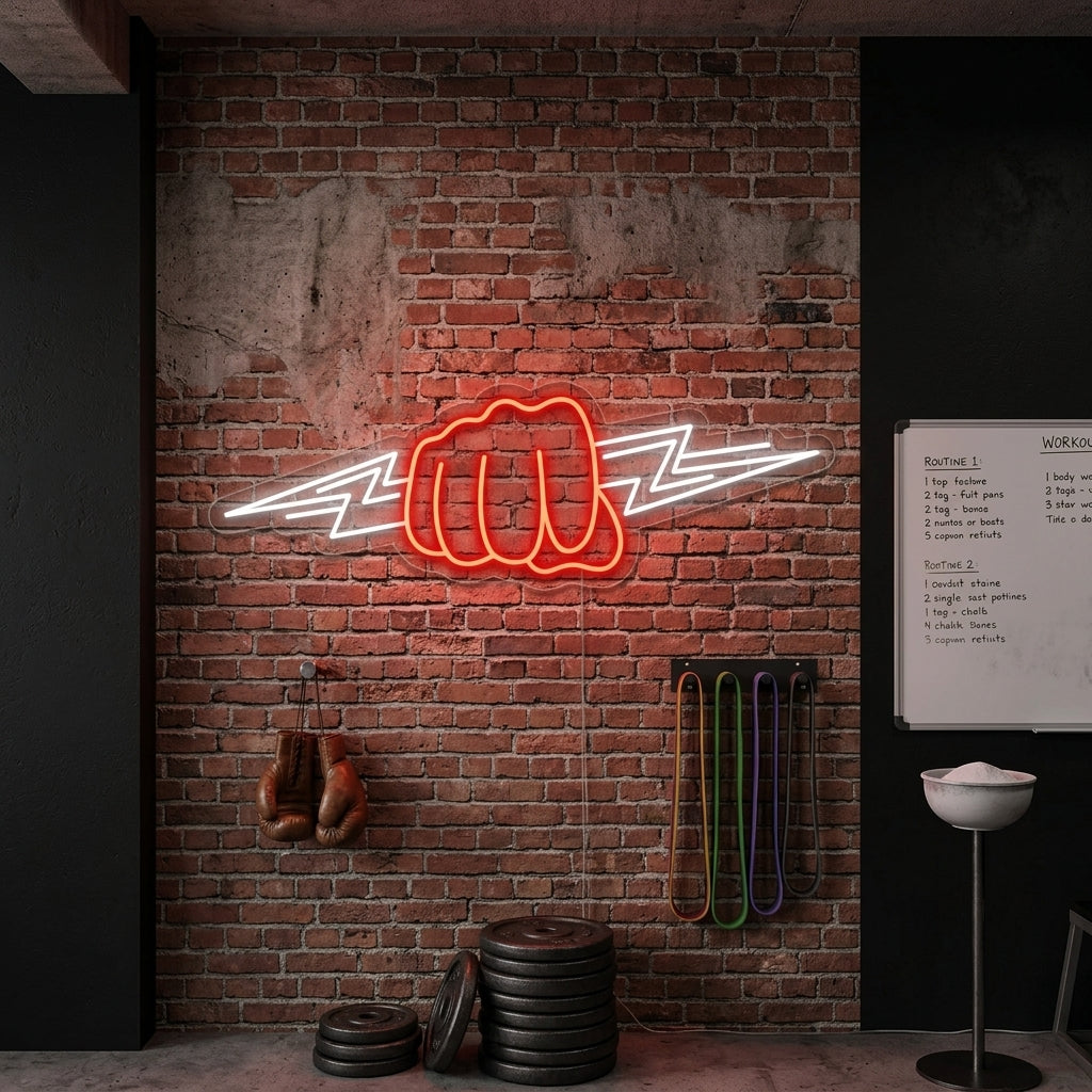 "Faust Blitz" Neonschrift