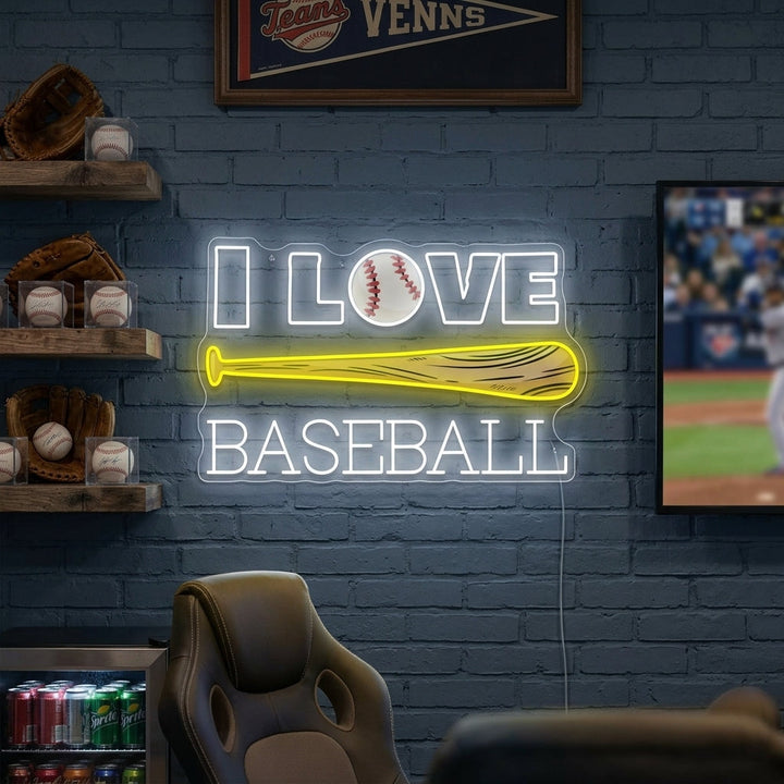 "I Love Baseball" Neonschild