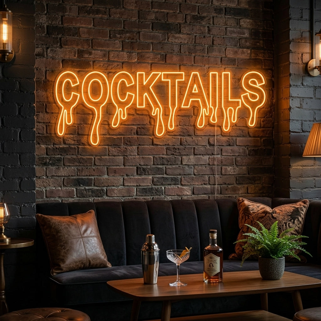 "Cocktails" Neonschild, Cocktailschild, Cocktail Leuchtreklame