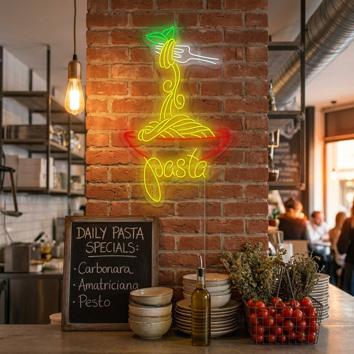 "Italienische Pasta" Neonschild