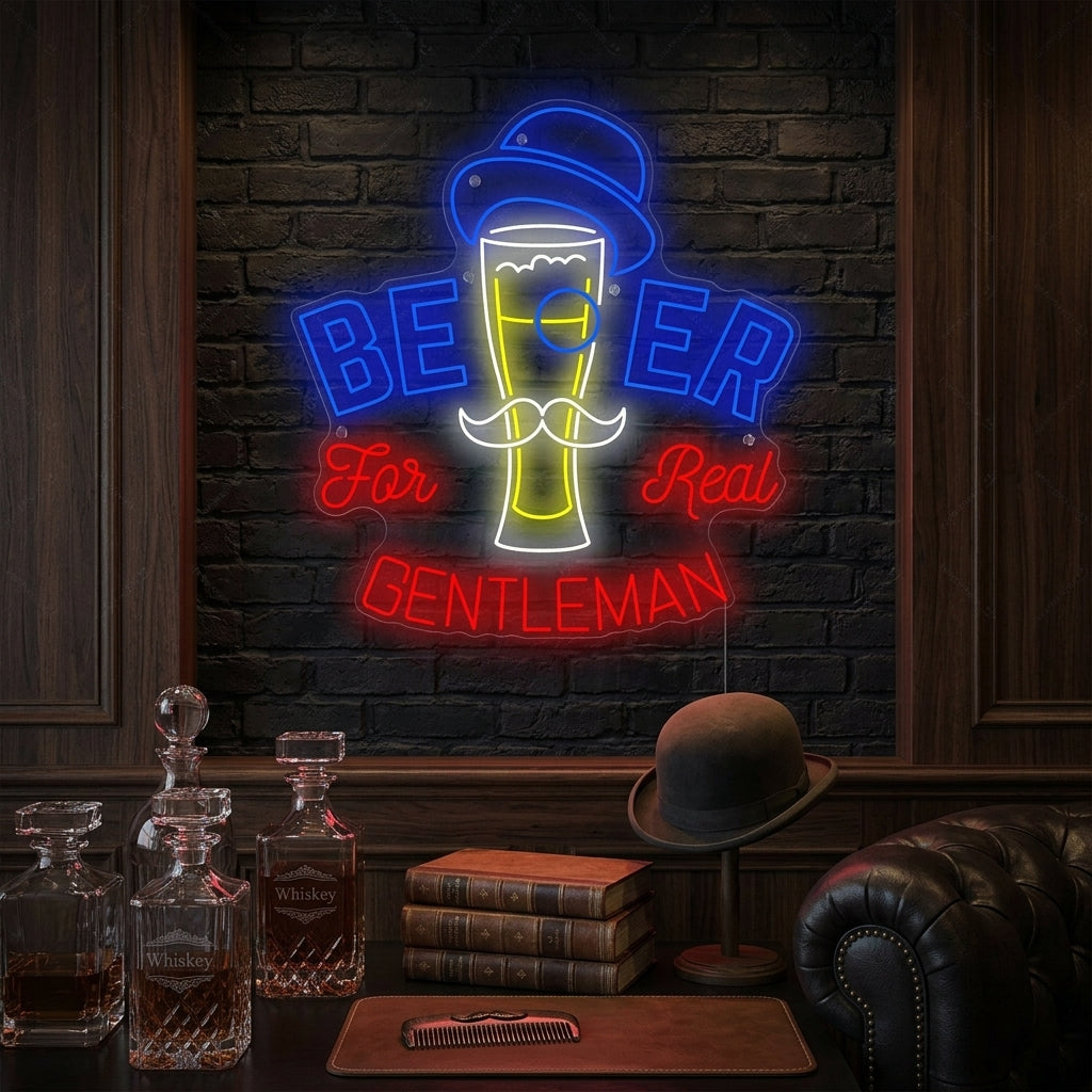 "Beer For Gentleman" Neonschild