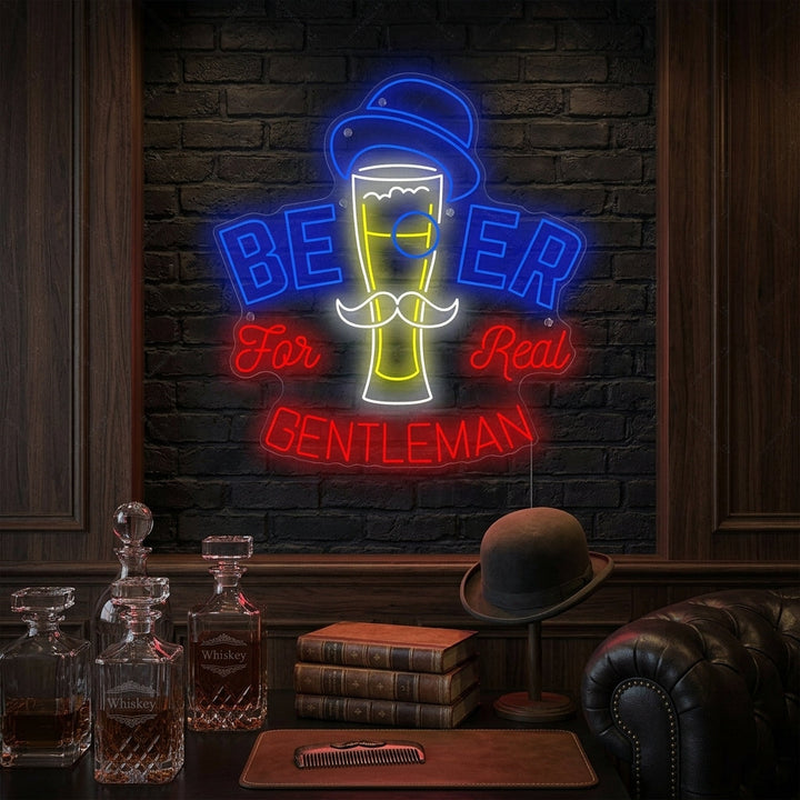 "Beer For Gentleman" Neonschild