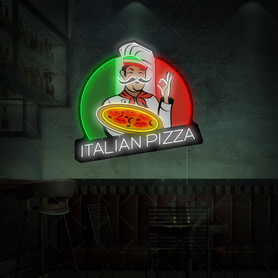 "Italian Pizza" Neonschild, Pizza Leuchtreklame, Pizza Leuchtschild