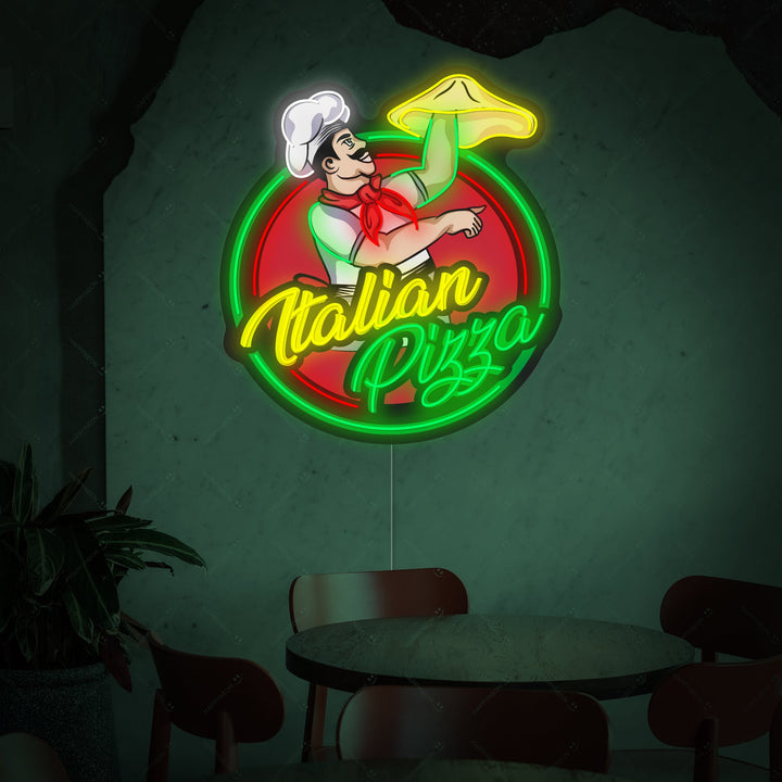 "Italian Pizza" Neonschild, Pizza Leuchtreklame, Pizza Leuchtschild