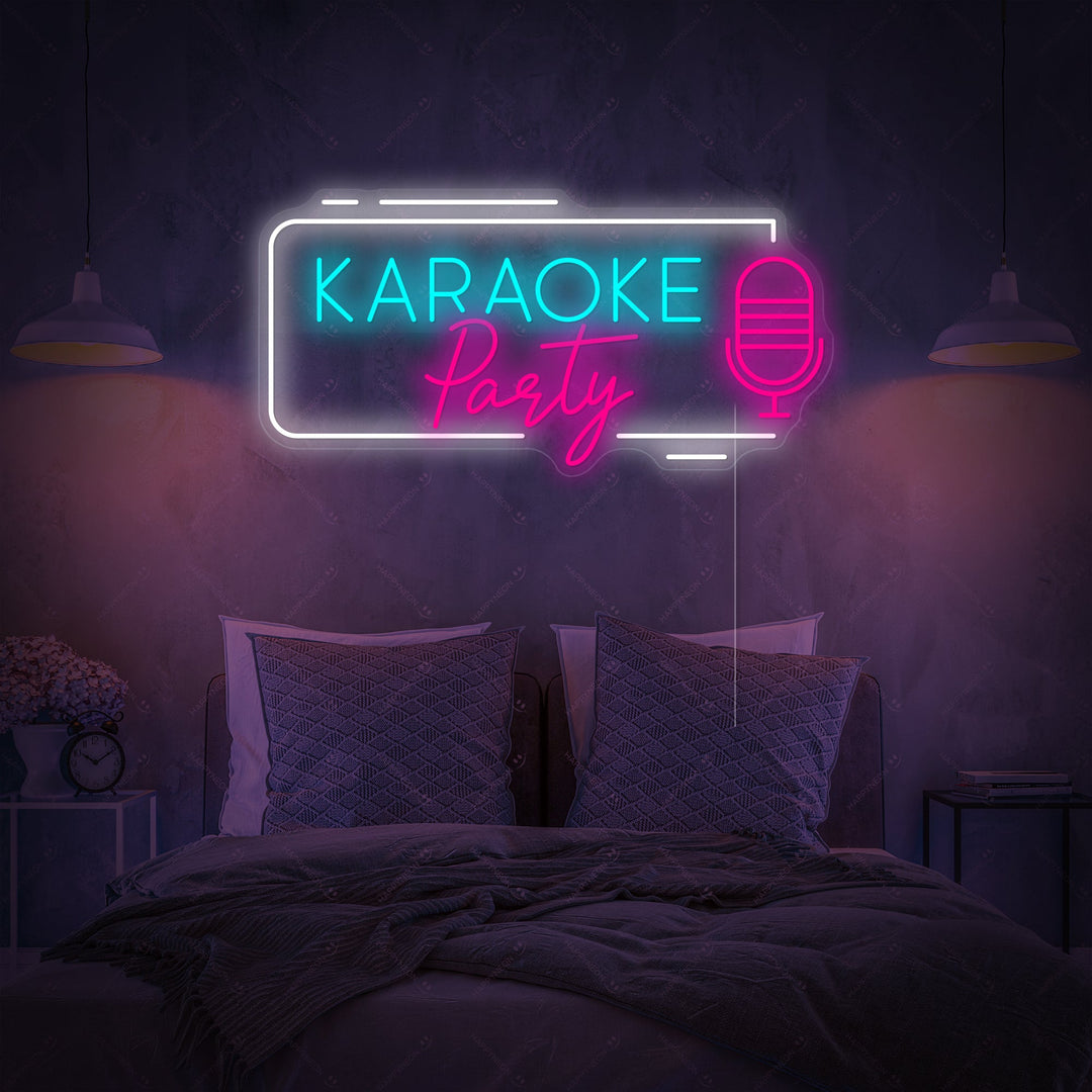 "Karaoke Party" Neonschild