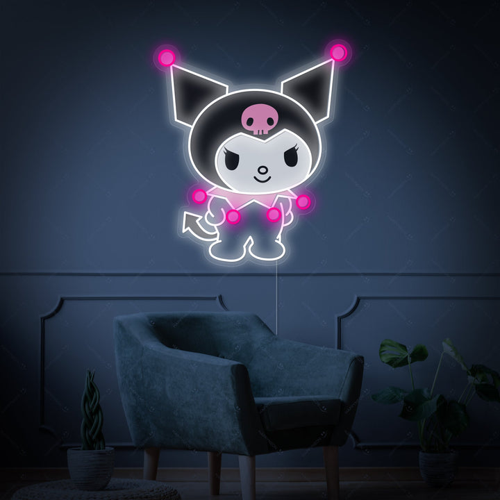 Gothic Cartoon Figur Neonschild