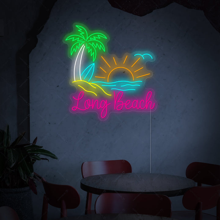 "Long Beach" Neonschild