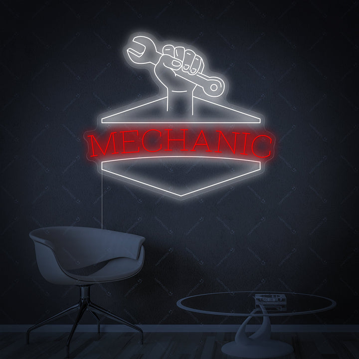 "Mechanic" Neonschild