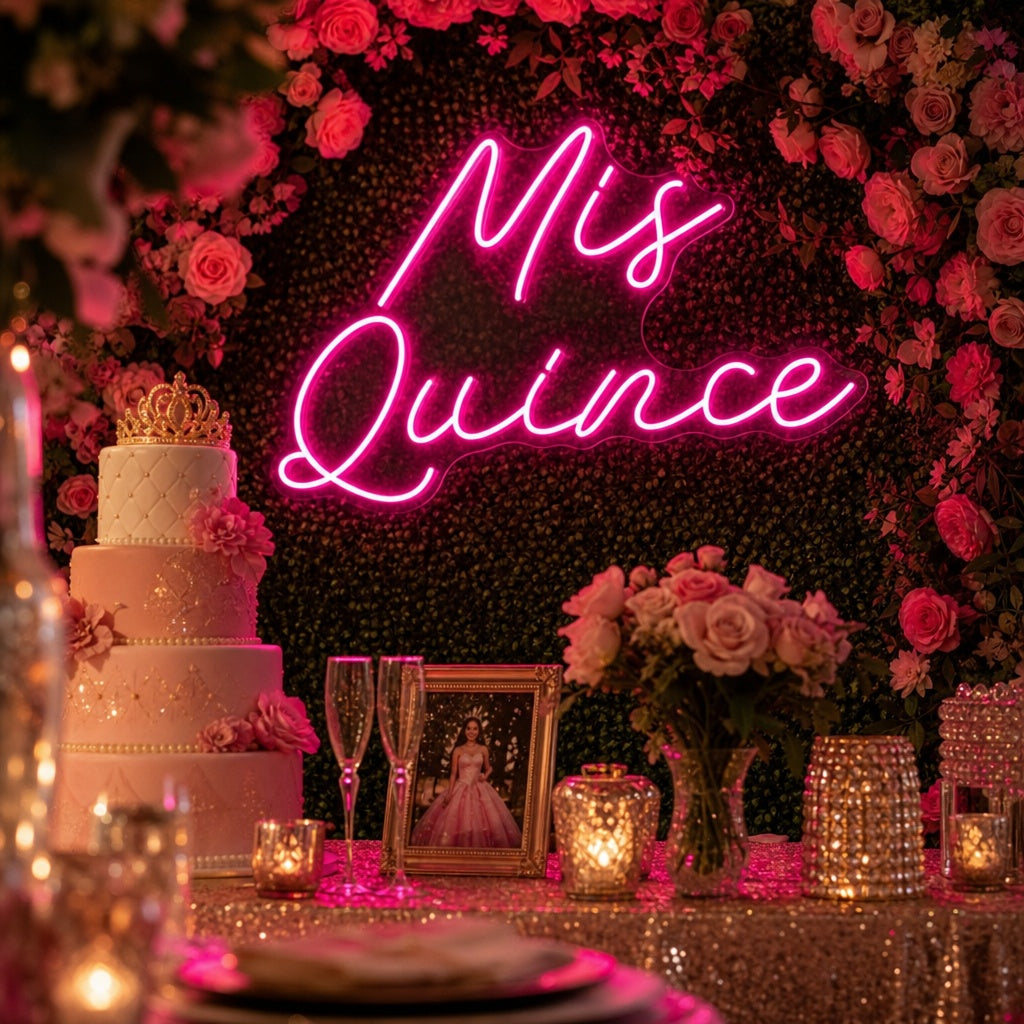 "Mis Quince" Neonschild