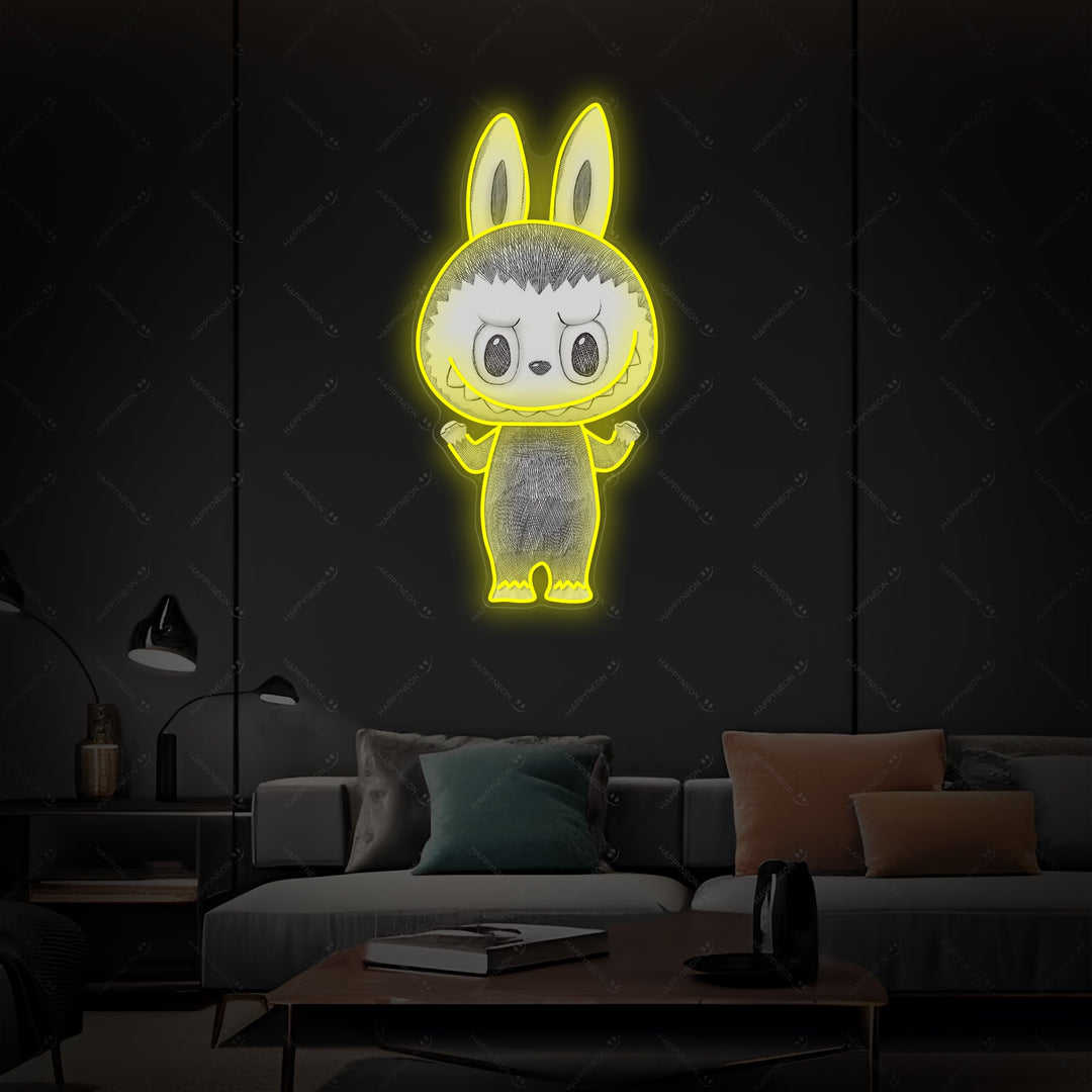 "Monster Labubu Sketch" Neonschild