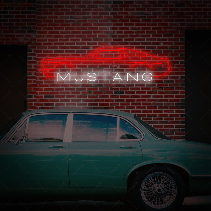 "Mustang Car" Neonschild