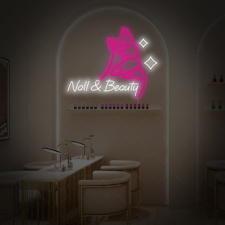 "Nail & Beauty" Neonschild