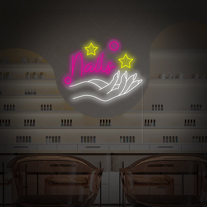 "Nagelsalon" Neonschild