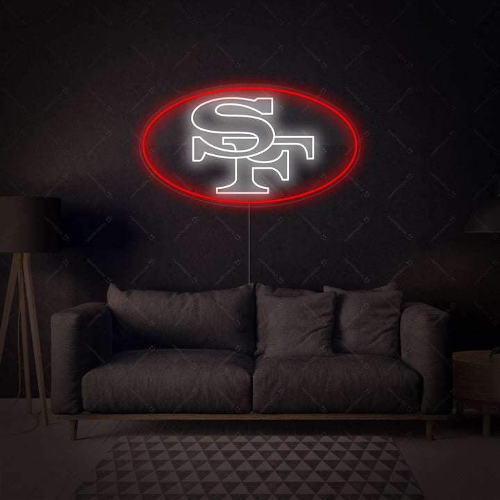 American Football Team Stil Neonschild