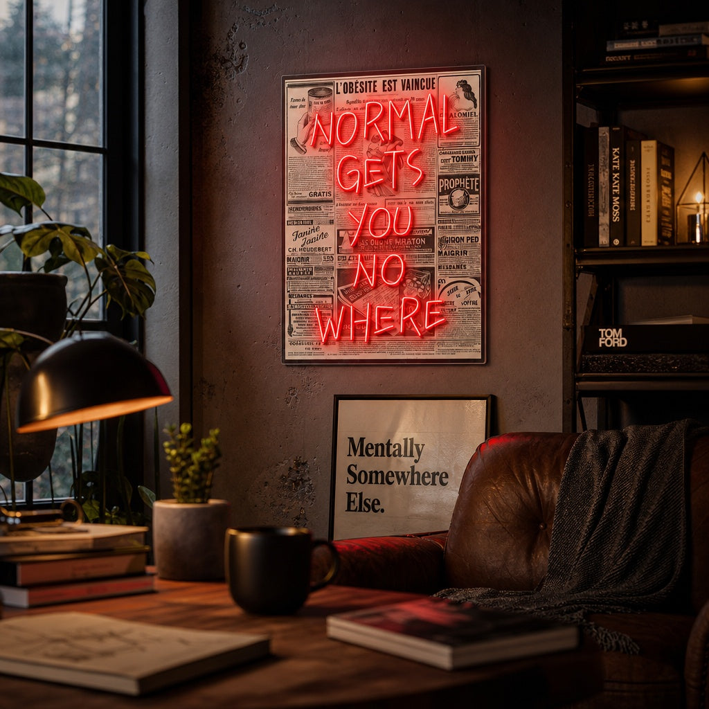 "Normal Gets You Nowhere" Neonschild