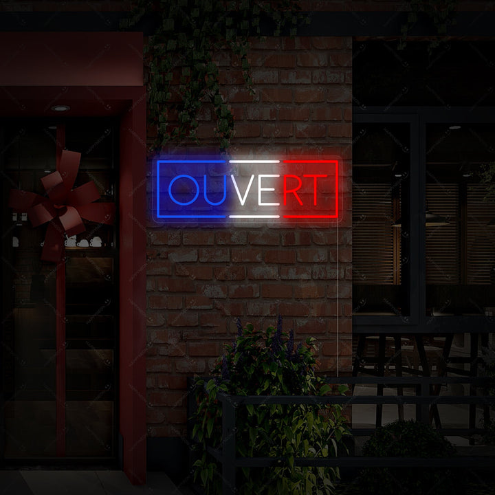 "Ouvert" Neonschild