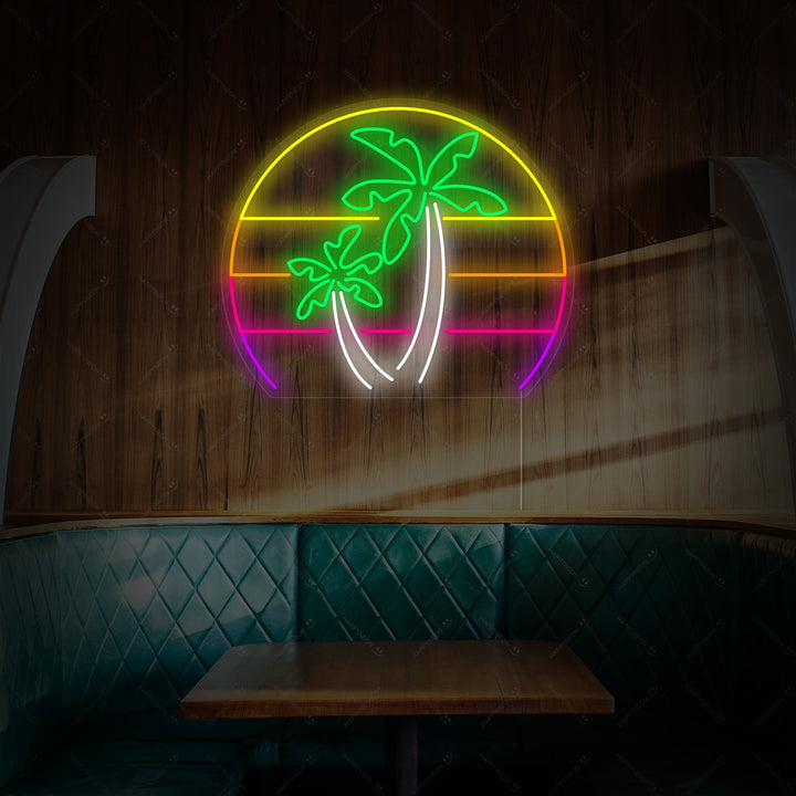 "Palme Vaporwave" Neonschild