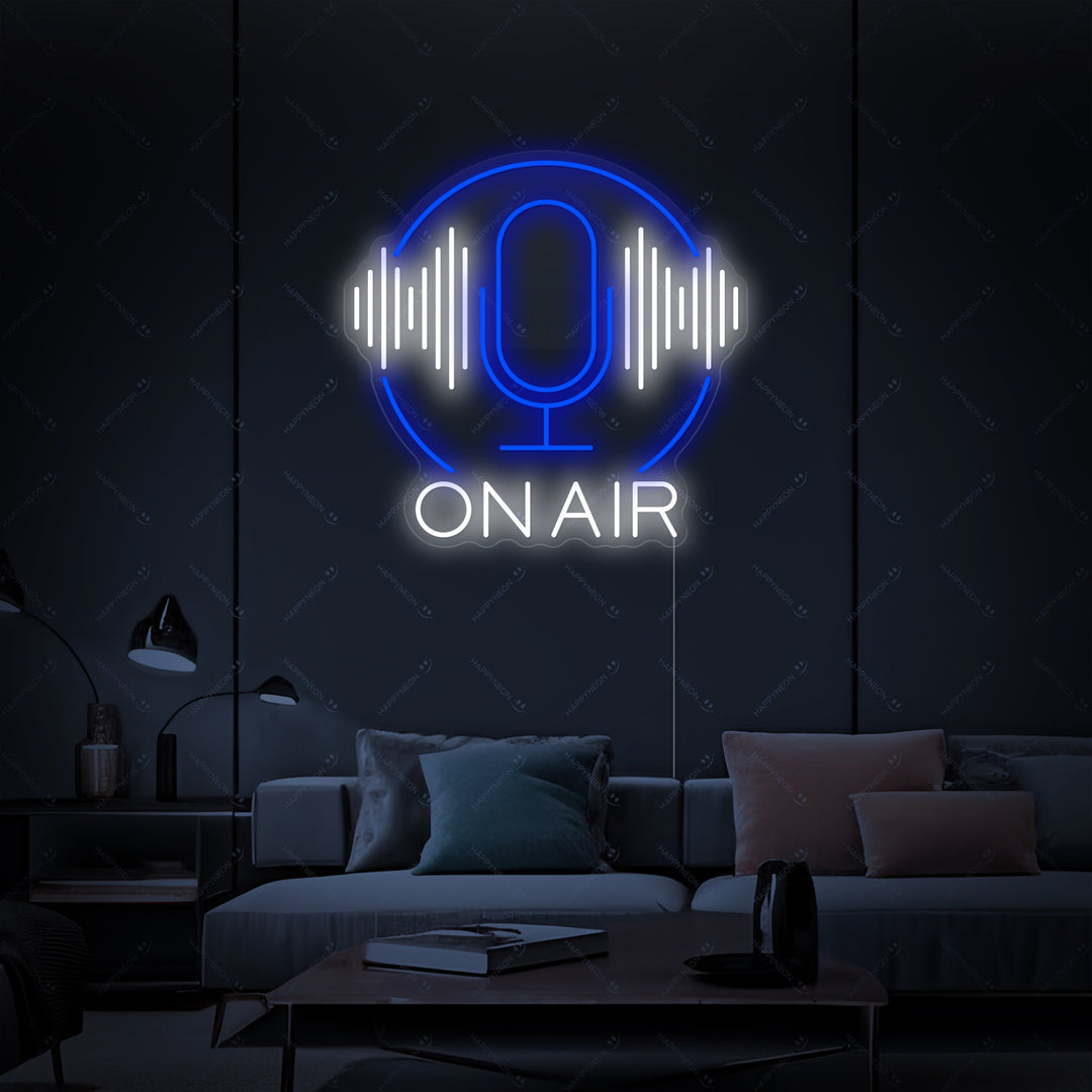 "Podcast On Air" Neonschild