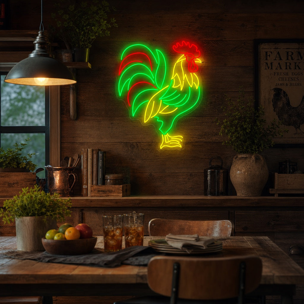 "Hahn" Neonschild