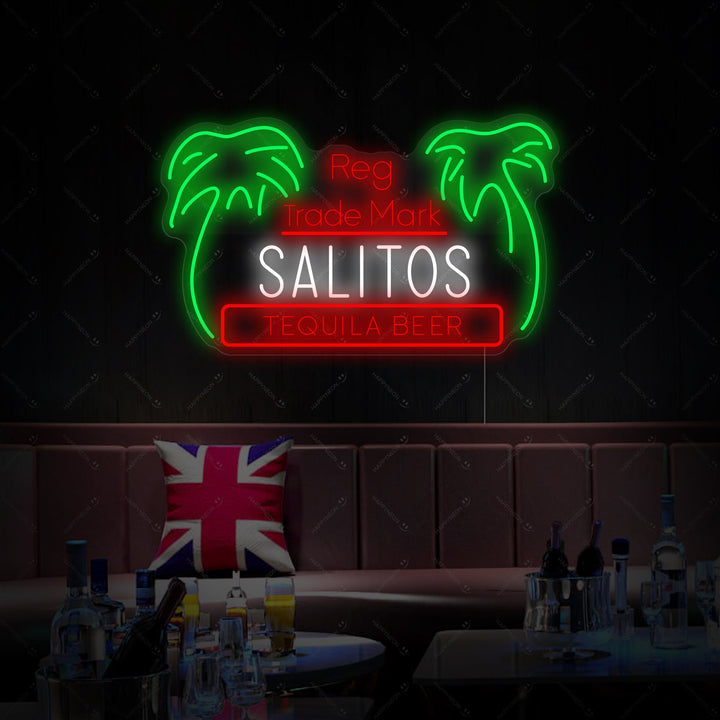 "Salitos-Palme" Neonschild