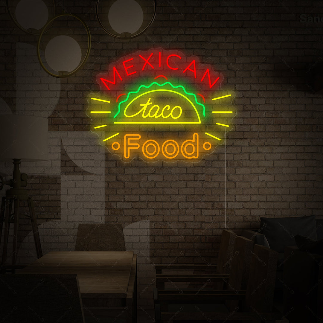 "Taco Mexican Food" Neonschild