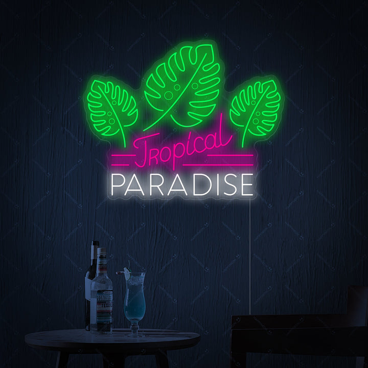 "Tropical Paradise" Neonschild