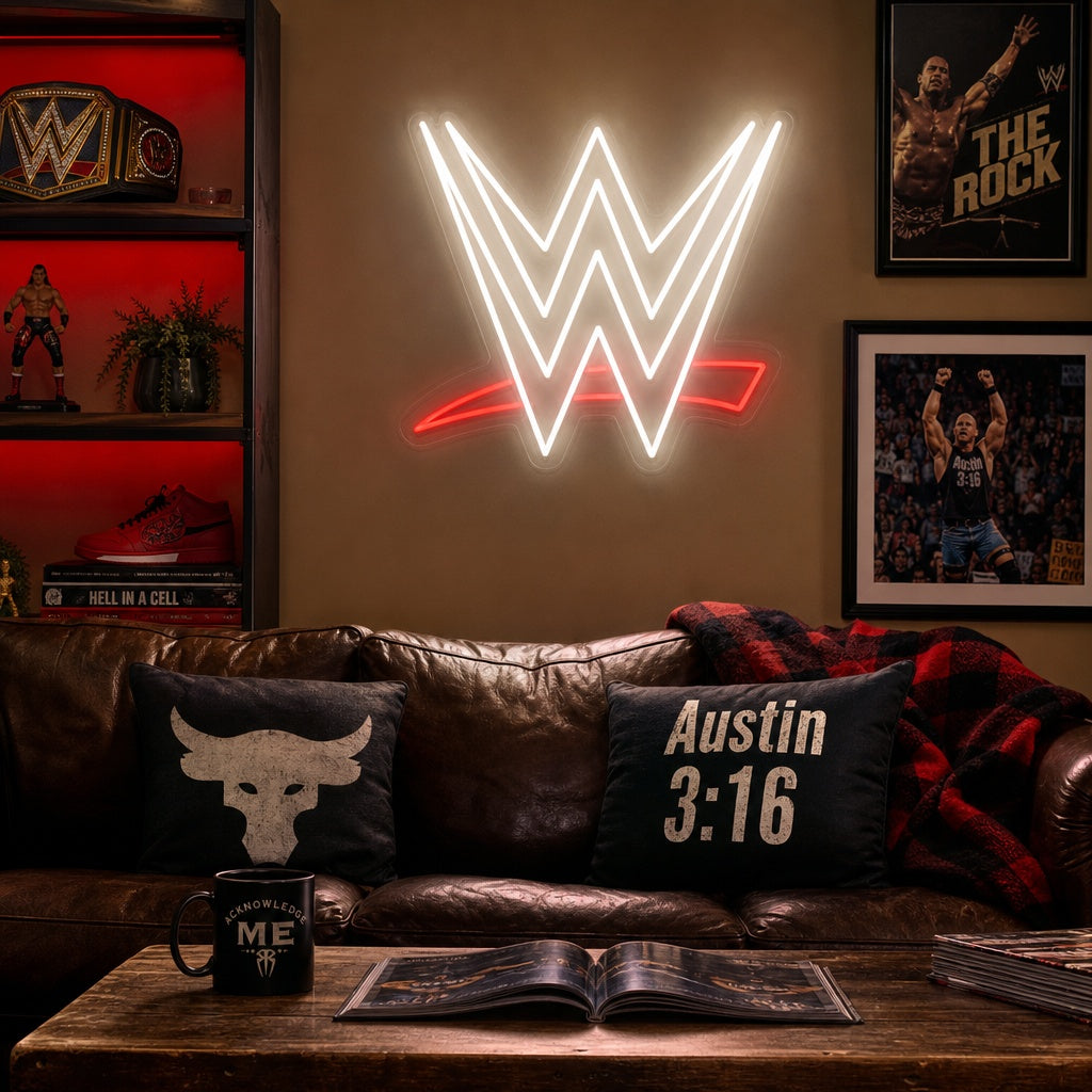 "Wwe" Neonschild, Gym Leuchtreklame, Gym Deko