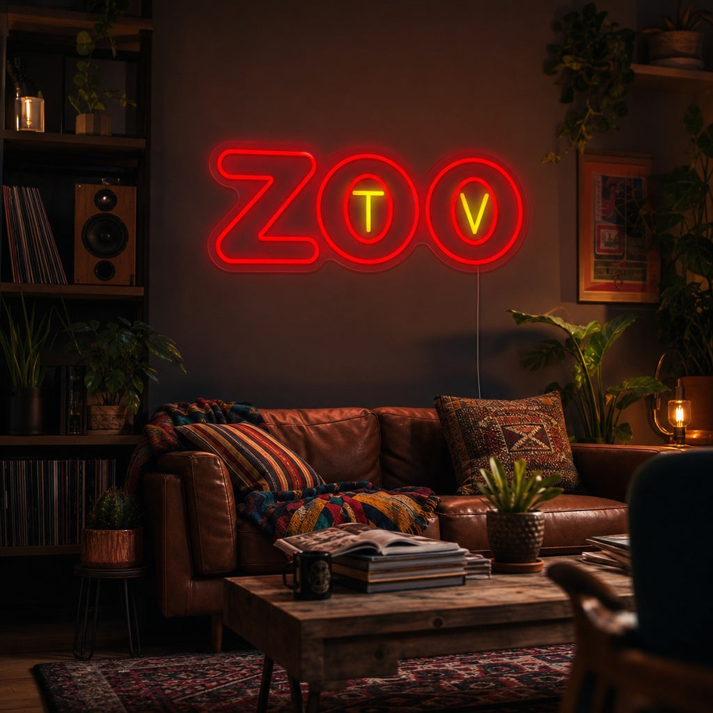 "Zootv" Neonschild