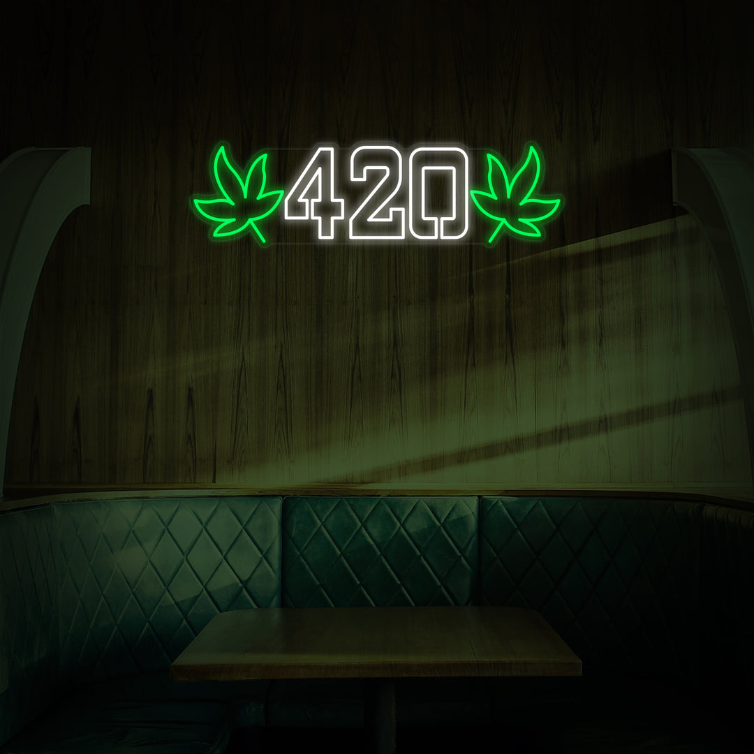 "420 Marihuana" Neonschrift