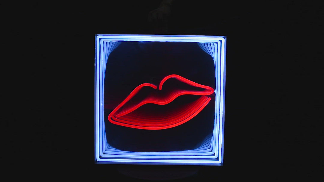 "Lippen" 3D Unendlichkeits LED Neonschrift