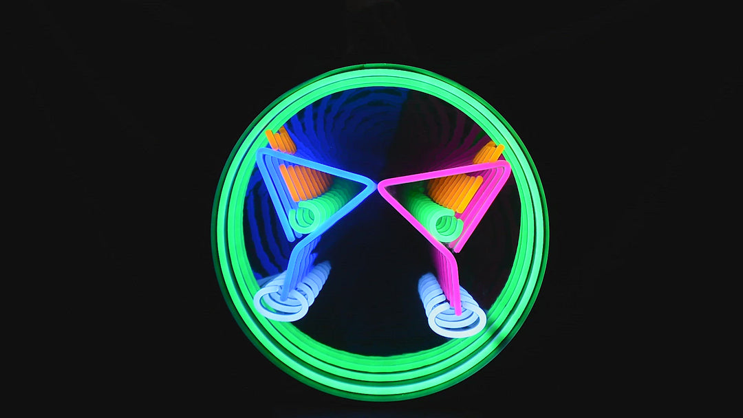 "Cocktails Gläser" 3D Unendlichkeits LED Neonschrift