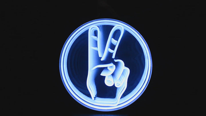 "Frieden" 3D Unendlichkeits LED Neonschrift