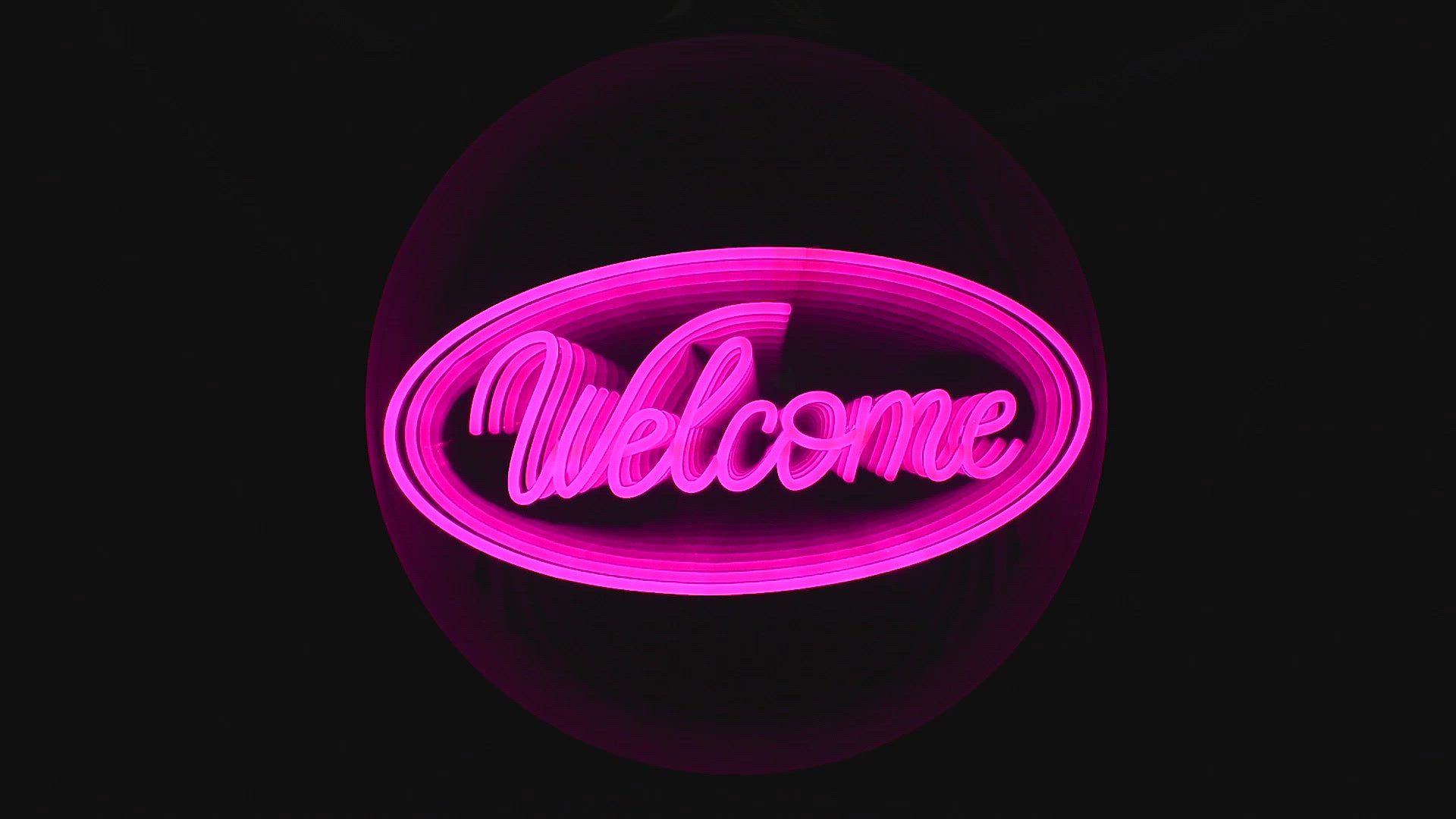 "Welcome" 3D Infinity LED Neonschrift