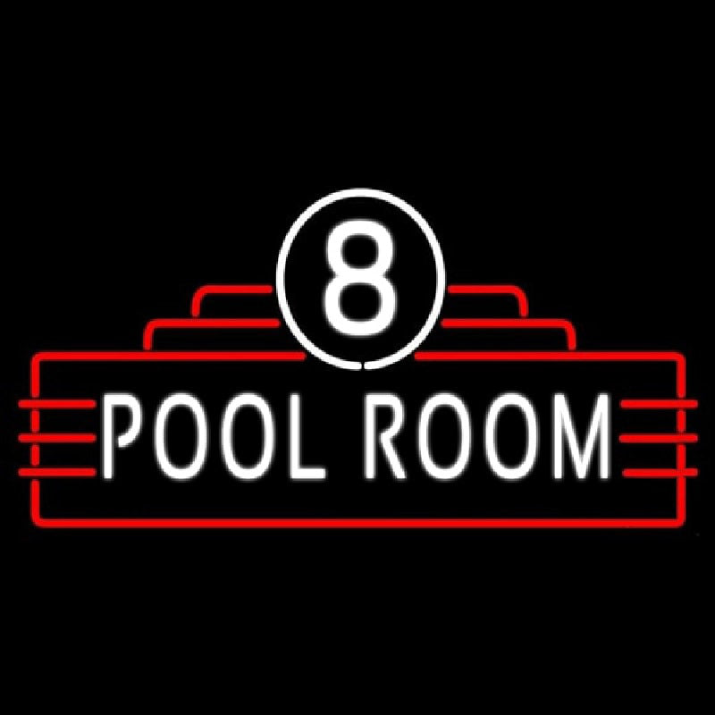 "8 Pool Room" Neonschrift