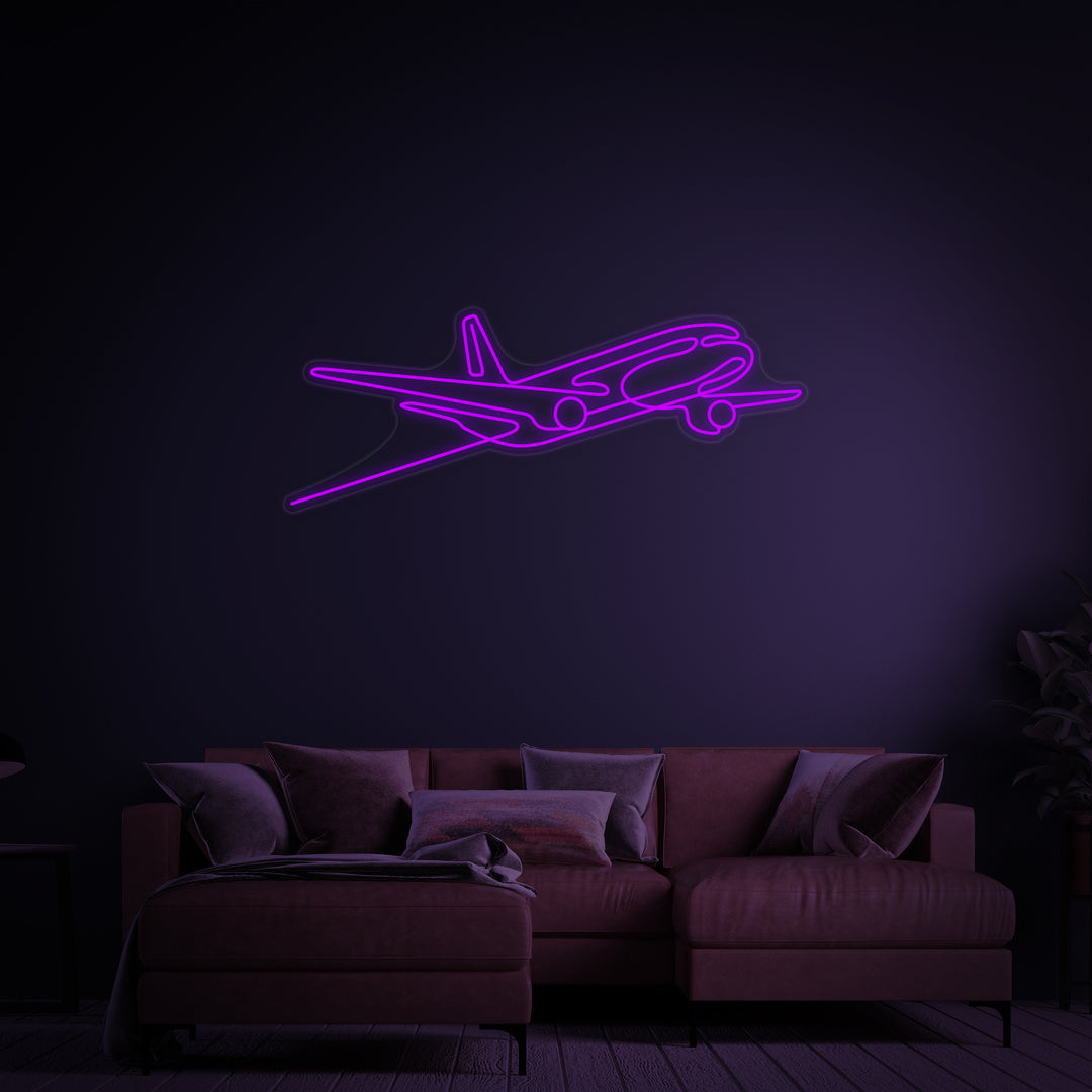 "Flugzeug" Neonschrift