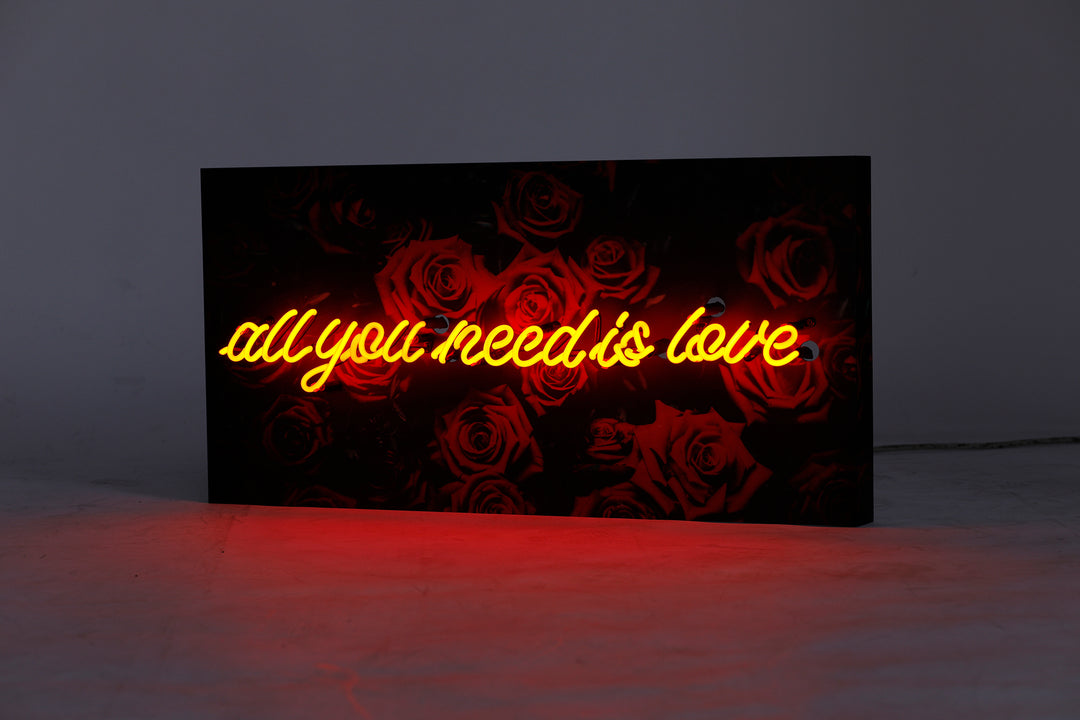 "All You Need Is Love" Neon auf Leinwand