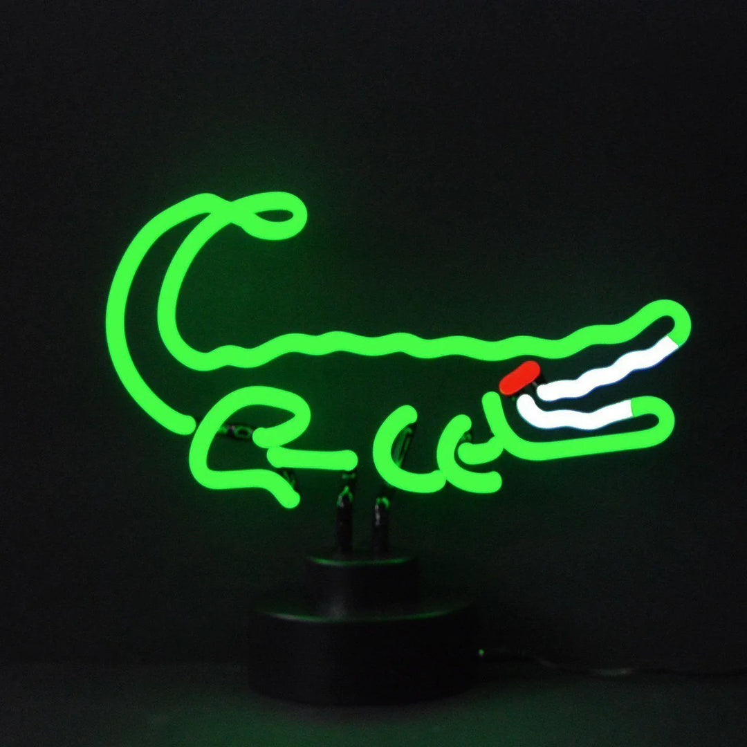 "Alligator Tisch-Neonschild, Glas-Neonschild" Neonschrift