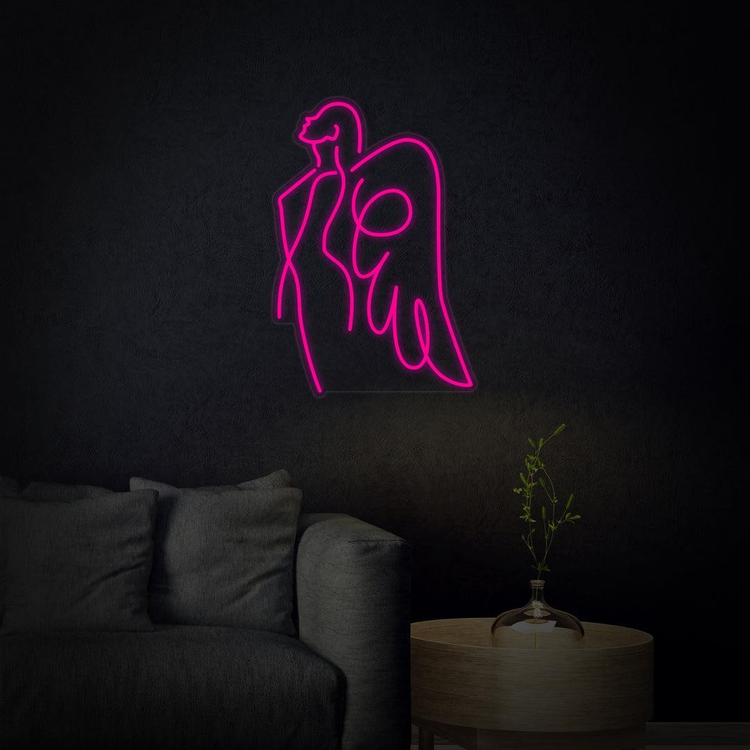 "Engelsmutter" Neonschrift