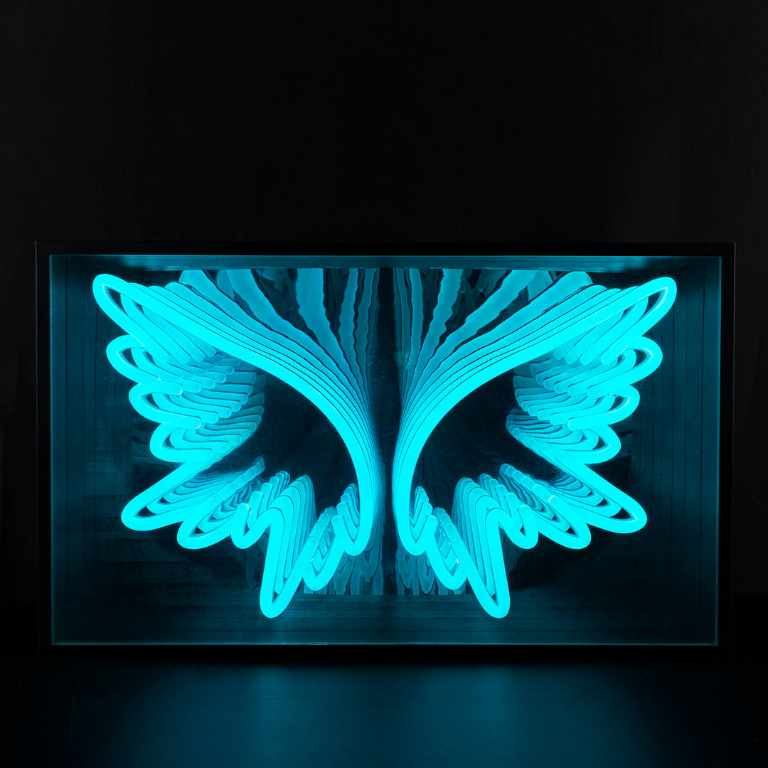 "Engelsflügel" 3D Infinity LED Neonschrift