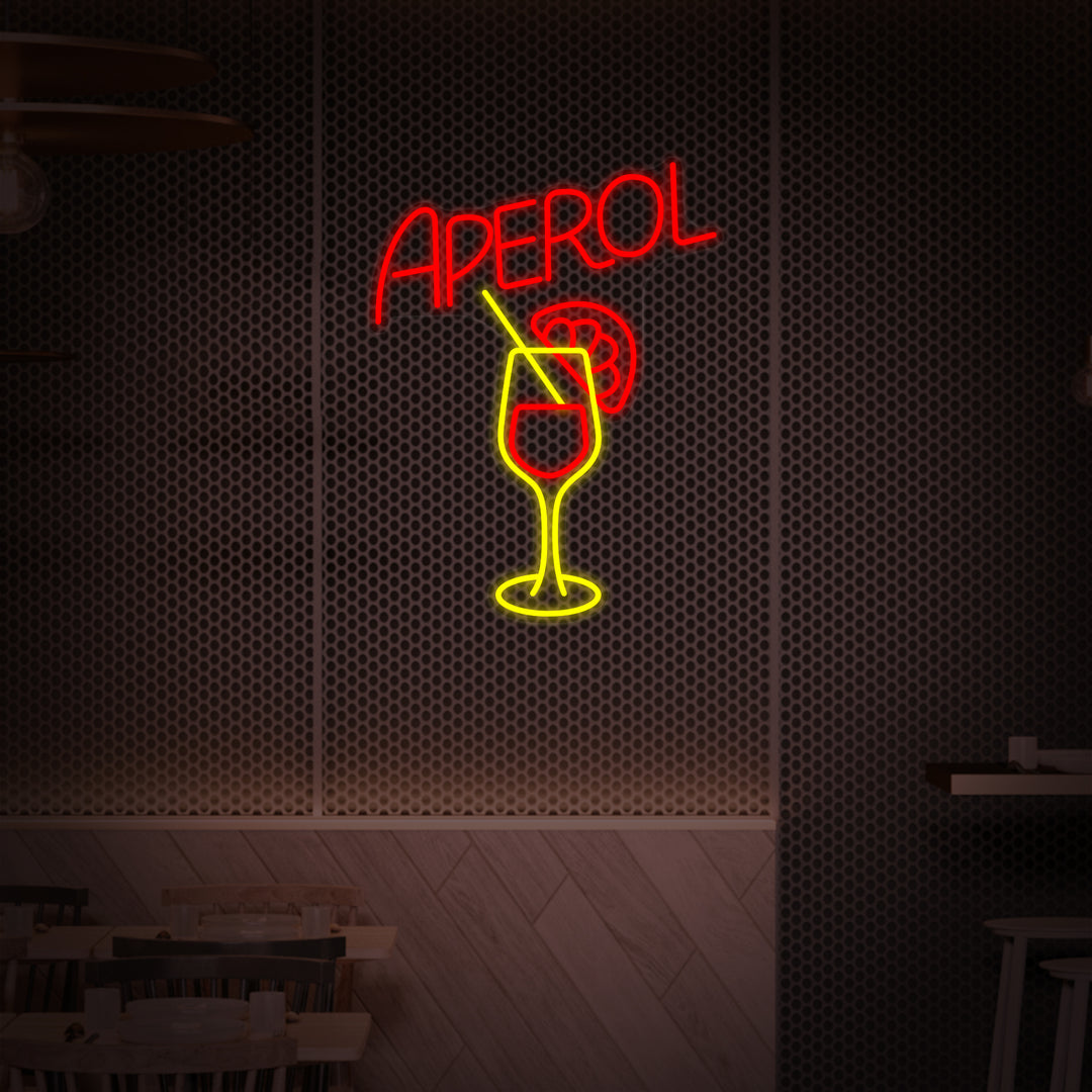 Aperol Bar Neon Sign, Aperol Spritz Leuchtreklame, Aperol Spritz Leuchtschild