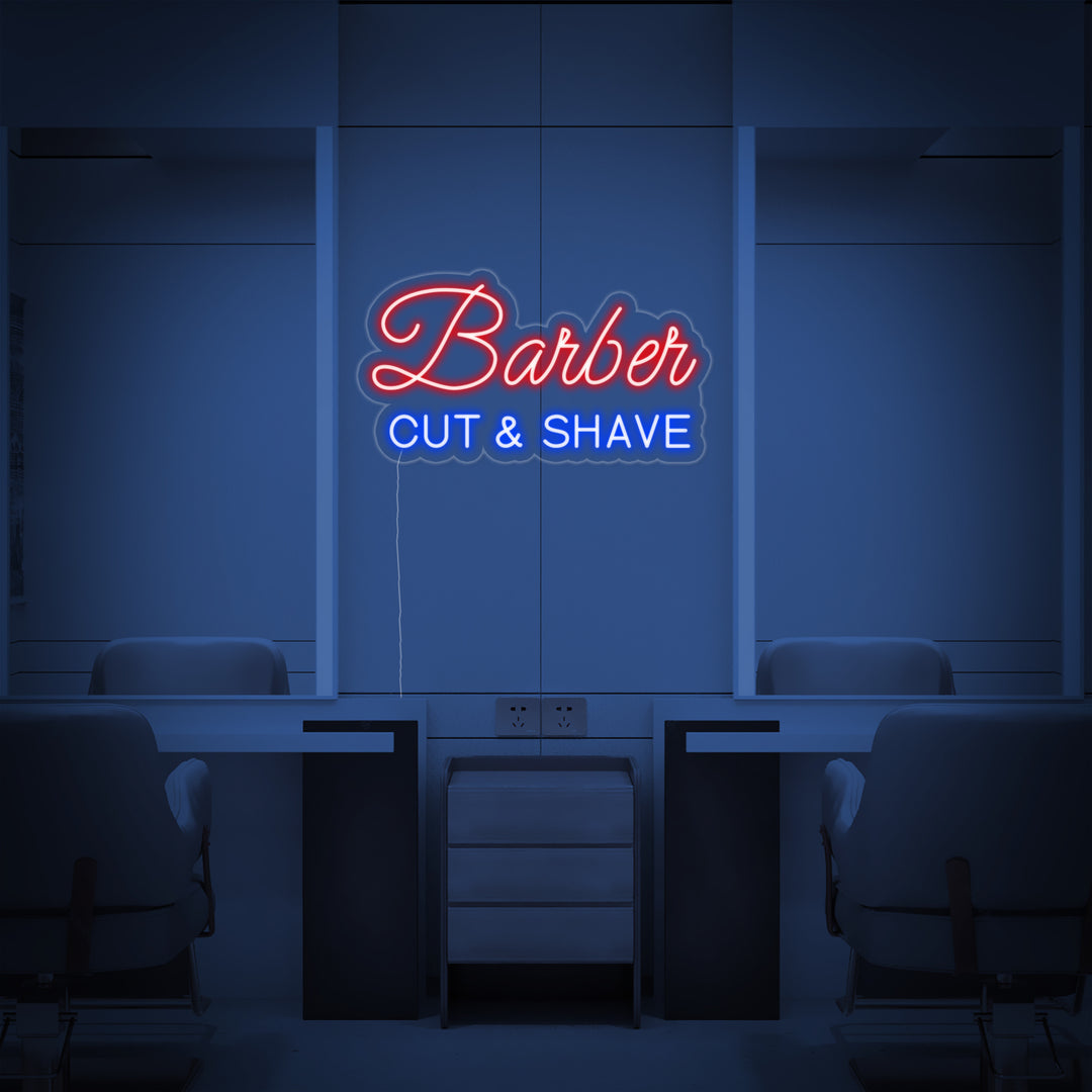"BARBER Shop" Neonschrift