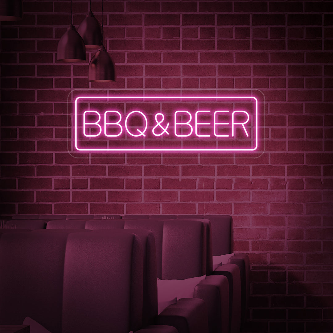 "BBQ Beer" Neonschrift