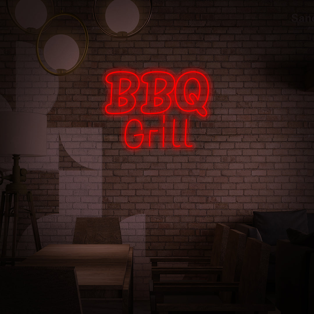 "BBQ Grill" Neonschrift