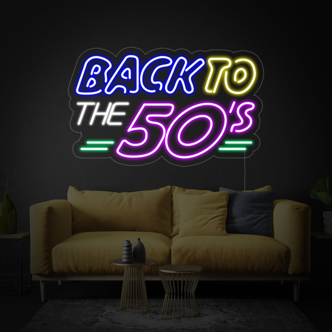 "Back To The 50s" Neonschrift