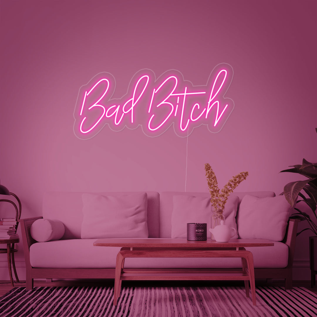 "Bad Bitch" Neonschrift