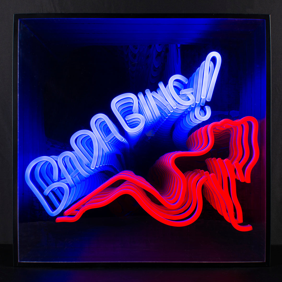 "Bada Bing" 3D Unendlichkeits LED Neonschrift
