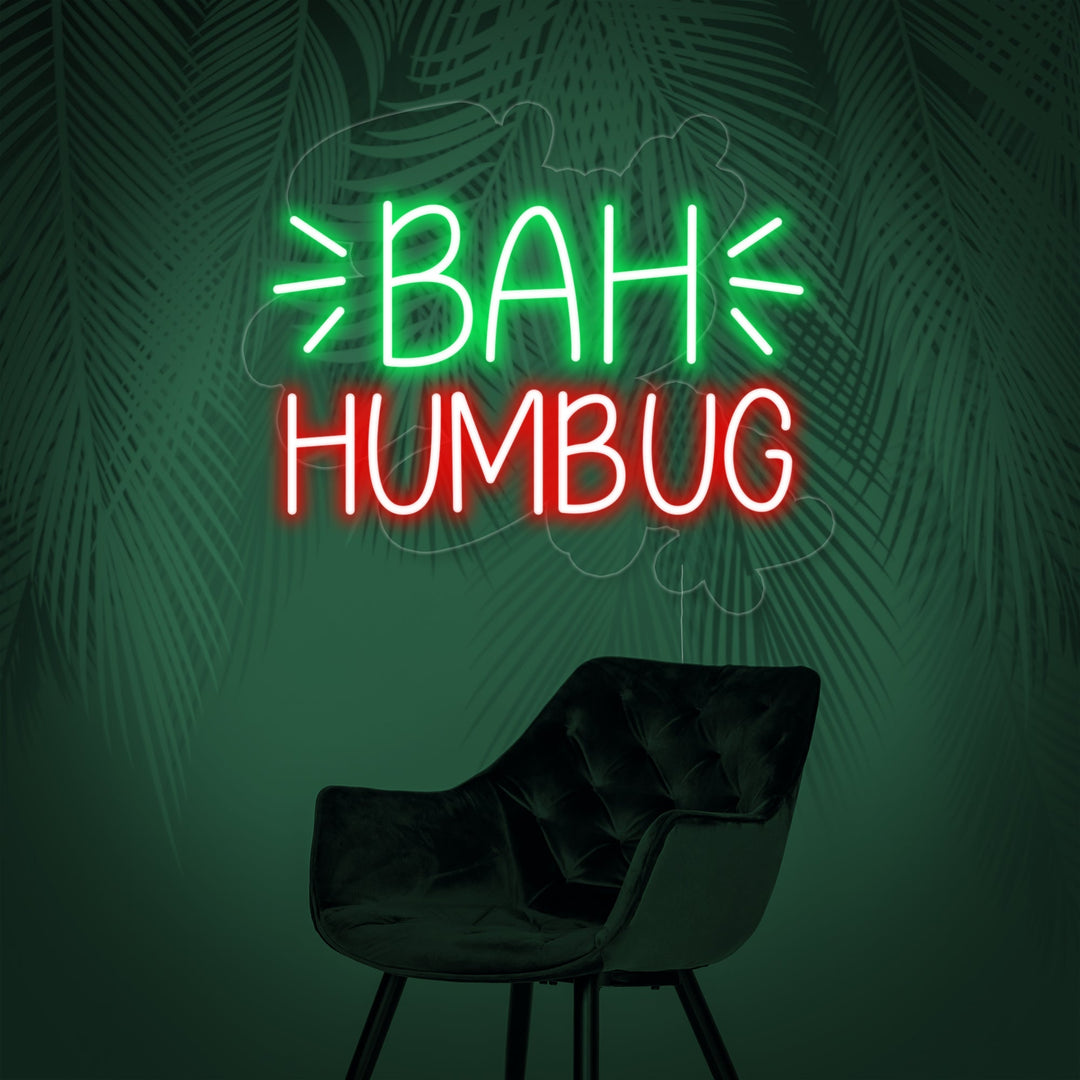 "Bah Humbug" Neonschrift