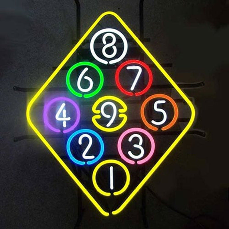 Ball Billiard Rack Pool Neonschrift